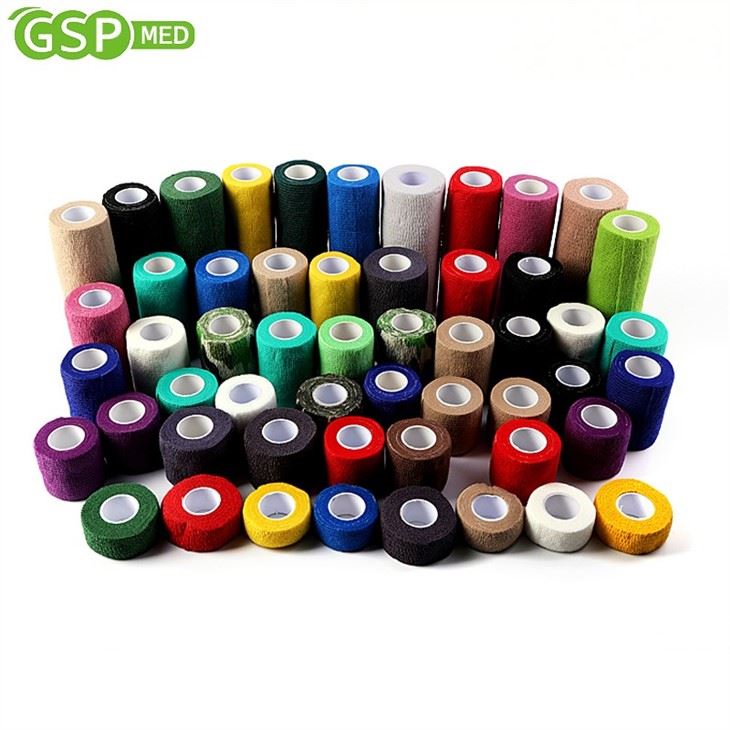 Hot Sale GSPMED Breathable Easy Tear Compression Cohesive Bandage