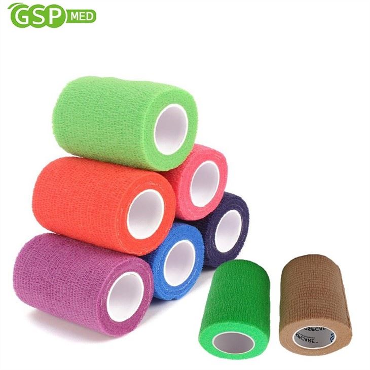 Hot Sale GSPMED Breathable Easy Tear Compression Cohesive Bandage